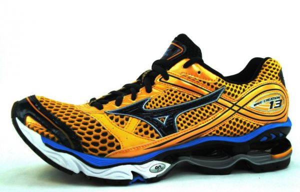 Mizuno Wave Creation 13 - laranja/preto/azul